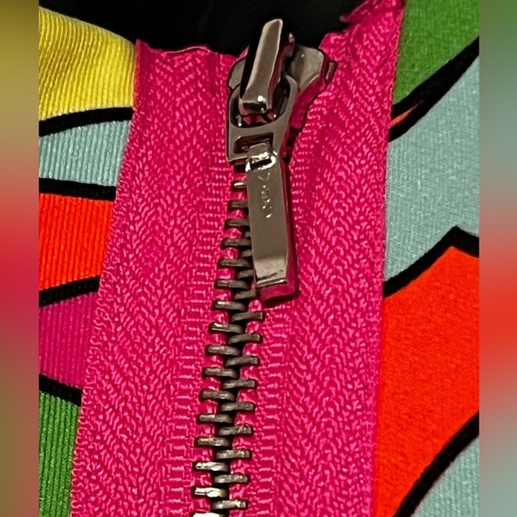 L'amour Nanette Lepore Neon Rainbow Cloud Pop Art Print Skater Dress Size M - Picture 3 of 5